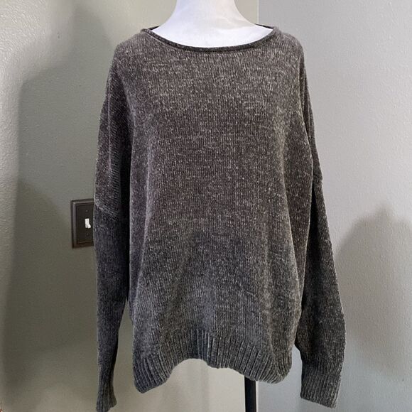 14th and Union super soft Chenille sweater Moss Green - Picture 1 of 8